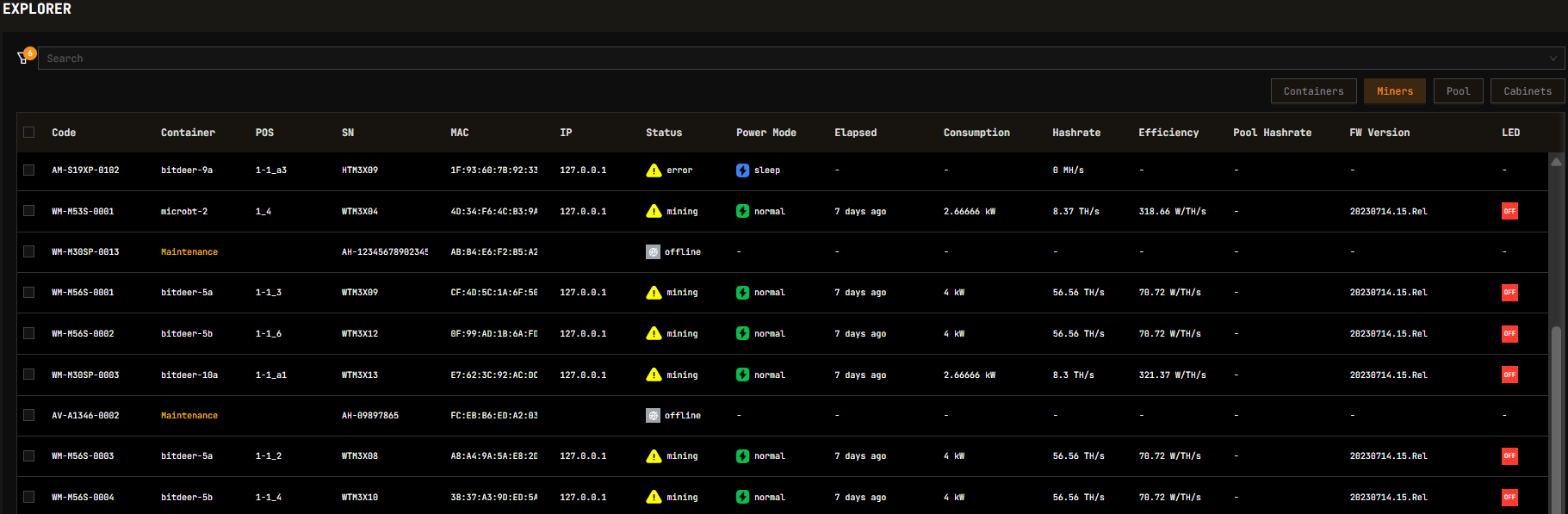 Explorer Miner View