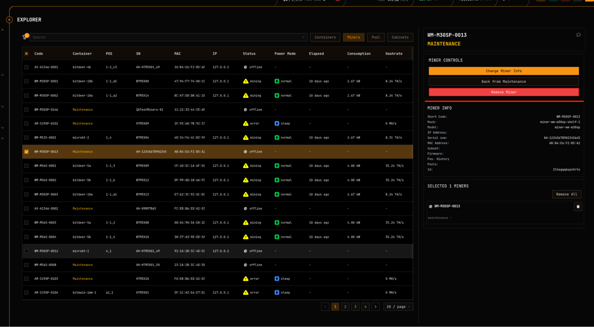 Remove Miner